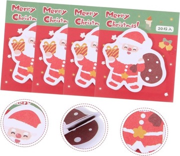 4 Świąteczne Karteczki Samoprzylepne Pamiętniki z Wakacji Pamiętnik Świątec