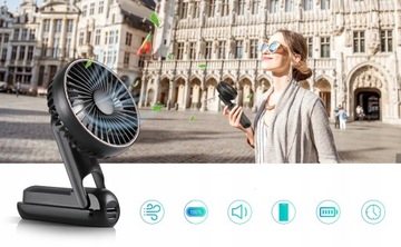 Мини-вентилятор Bedee MINI HAND FAN черный