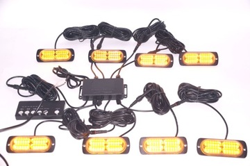 LAMPA OSTRZEGAWCZA LED STROBOSKOP 8 X 24