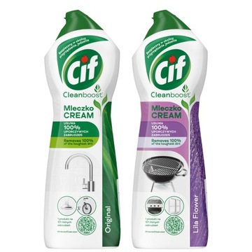 Cif Cream Mleczko do czyszczenia MIX Original Lila 2x780g