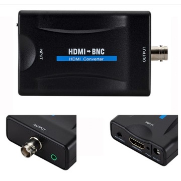 Konwerter z HDMI na BNC + audio JACK 3,5mm