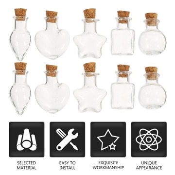 45 szt. Małe szklane butelki wielofunkcyjne