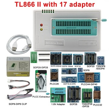 Программатор Originla XGECU TL866II Plus T48 T56, 17 шт. V12.05 Minipro TL8