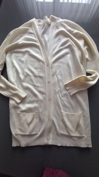 Sweter rozpinany kieszonki ecri roz 44-46