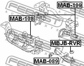 ВТУЛКА ПОДРЕЗКИ ДИФФЕРЕНЦИАЛА MAB-109 FEBEST
