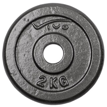 OBCIĄŻENIE ŻELIWNE TALERZ CIĘŻAR KRĄŻEK Z ŻELIWA VIVO 29mm 2KG