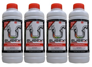 4x Rurex Pro 1L - Udrażniacz do rur i odpływów