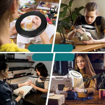 СВЕТОДИОДНАЯ ЛАМПА ЛУПА ЧИСТЕНИЕ/ЧТЕНИЕ/РЕМОНТ+ВИЛКА ЕС