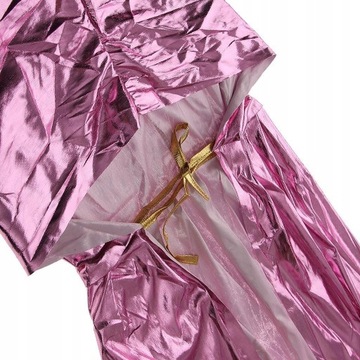 Блестящая металлизированная накидка с капюшоном