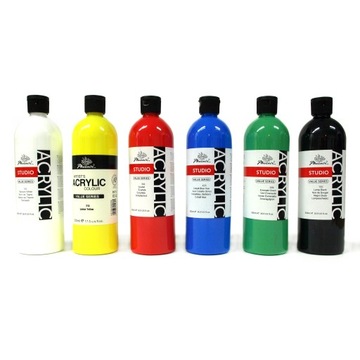 Farby akrylowe 500 ml 6 popularnych kolorów