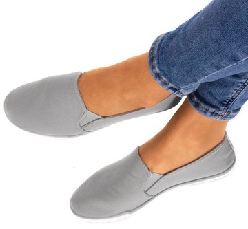 4788 SZARE TENISÓWKI WSUWANE LYCRA SLIP ON 38