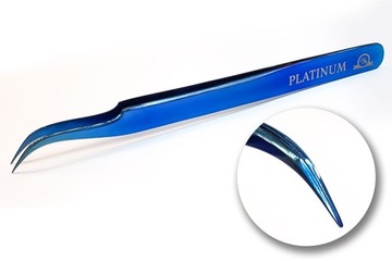 Pęseta do przedłużania rzęs Strong Plasma Laser PLATINUM granatowy