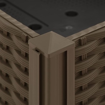 vidaXL Кашпо для приподнятой грядки, 80x40x23 см, полипропилен