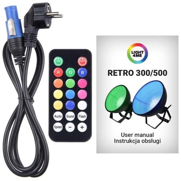 Стадия фары Light4me Retro 300 RGBA IR DMX Light Decoration Remote