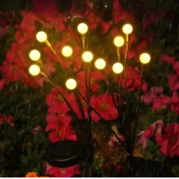 Набор из 2 шаров с шипами для садовых солнечных ламп, теплый белый