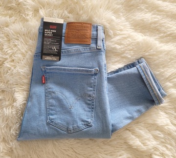 rurki LEVI'S Mile High Super Skinny W29 L28 PREMIUM jasne