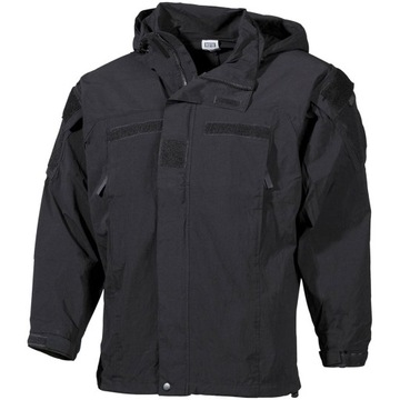 Kurtka wodoodporna z kapturem MFH US Softshell Level 5 - Czarna XL