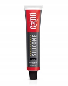 CX-80 SILIKON WYSOKOTEMPERATUROWY CZARNY 80 ml