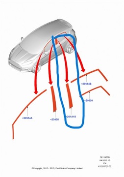 НАКЛЕЙКА ЗАДНЕЙ ДВЕРИ FORD FIESTA MK7 1717208