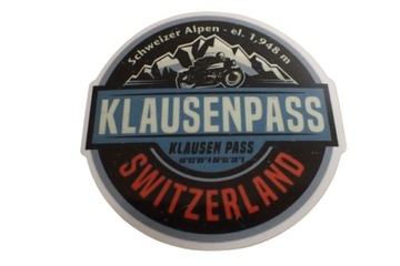 KLAUSENPASS SWITZERLAND NAKLEJKA STICKER 6,6 x 6,6 cm KOLEKCJA UNIKAT