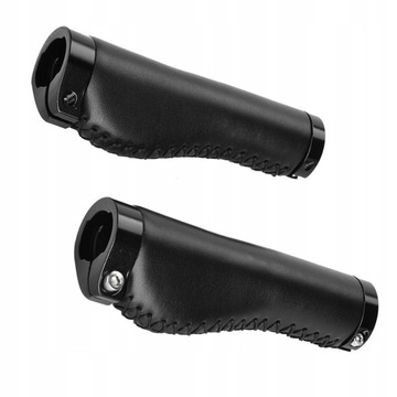 КОЖАНАЯ РУЧКА НА РУЛЕ ВЕЛОСИПЕДНЫЕ РУЧКИ ЧЕРНЫЙ РУЛЬ