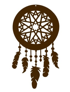 Ł3 Łapacz snów zawieszka ozdoba ażur dekor czerwon