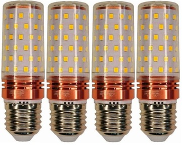 Żarówka LED E27 16WAT wąska świeczka mocna 4sztuki