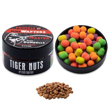 Mini Dumbells Wafters Fluo ORZECH TYGRYSI 6x8 mm Profess