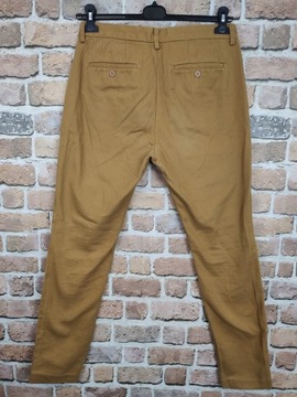 H&M Jeansowe MUSZTARDOWE SPODNIE CHINO rozm 48