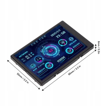 3,5-дюймовый IPS USB-мини-экран AIDA64 ПК, ОЗУ процессора