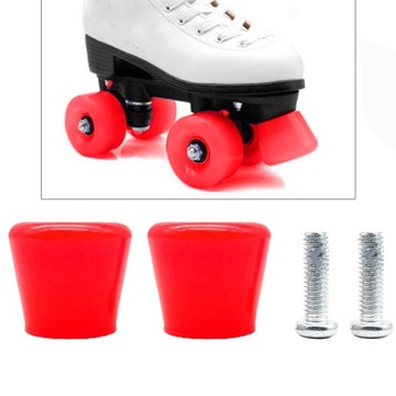 2 шт. тормоза для роликовых коньков Premium Inline, красные.