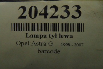 OPEL ASTRA G 1.2 16V SVĚTLO LEVÝ ZADNÍ