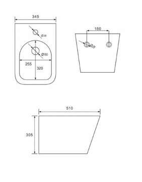 УНИТАЗ MEXEN TEO FRAME, СИДЕНЬЕ ДЛЯ БИДЕ ЧЕРНОЕ
