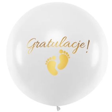 Balon Okrągły napis Gratulacje Narodziny dziecka