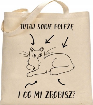 EKO TORBA ZAKUPOWA GOTOWE WZORY Z KOTAMI - KN03