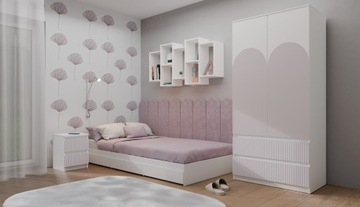 ШКАФ MALWA SS-90 ARTESO MATTE WHITE/MATTE PINK