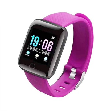 Умные часы-браслет с мониторингом сердечного ритма и кислорода в крови Фиолетовый