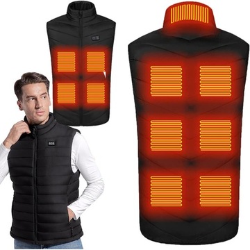 ДЛИННЫЙ ЖИЛЕТ С ПОДОГРЕВОМ USB, РАБОЧЕЕ УТЕПЛЕННОЕ ЖЕНСКОЕ МУЖСКОЕ РАЗМЕР ПЛЮС