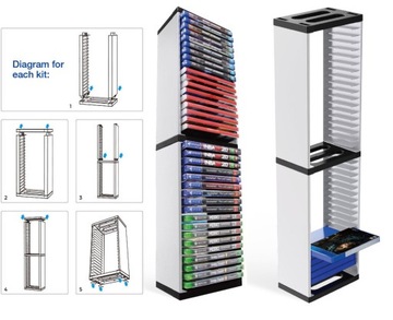 Игровая подставка Stand Shelf на 36 игр для PS5, PS4, Xbox One, Xbox Series