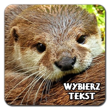 PODKŁADKA POD KUBEK WYDRA WYDRY + NAPIS