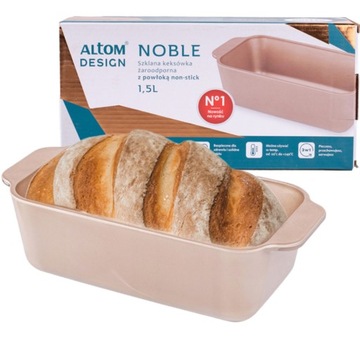 ALTOM KEKSÓWKA ŻAROODPORNA FORMA DO PIECZENIA CHLEBA CIAST SZKLANA NOBLE