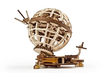 МЕХАНИЧЕСКАЯ ДЕРЕВЯННАЯ МОДЕЛЬ ГЛОБУС ДЛЯ СБОРКИ БЕЗ КЛЕЯ 3D ПАЗЛ UGEARS