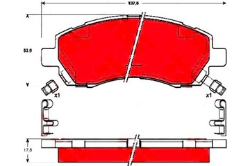 KLOCKI HAMULCOWE SUBARU PRZÓD IMPREZA TRW
