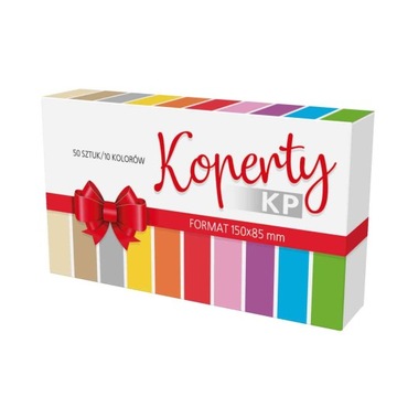 Koperty kolorowe na pieniądze/50 sztuk