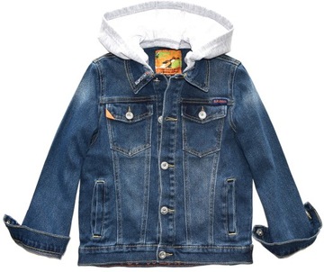 CHŁOPIĘCA KURTKA JEANSOWA, KATANA,DŻINS Z KAPTUREM r.152cm