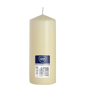 Świeca walec BISPOL Aura 48H 15CM SW60/150 ECRU