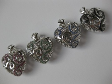 Серебряный Жезл. Цепочка и кулон HEART, колье