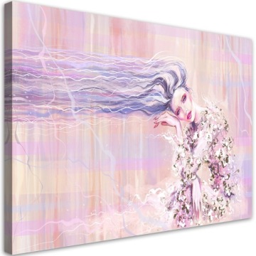 OBRAZ NA PŁÓTNIE Kobieta z długimi włosami 90x60