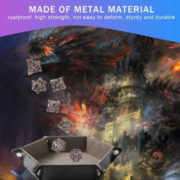 НАБОР КУБИКОВ DICE MACABRE DND RPG, 7 ШТ.