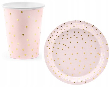 ZESTAW TALERZYKI KUBECZKI KAKTUS ALOHA PARTY serwe